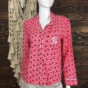Victoria’s Secret | Holiday Logo Night Button Down Intimate‎ Top-wear Reindeer